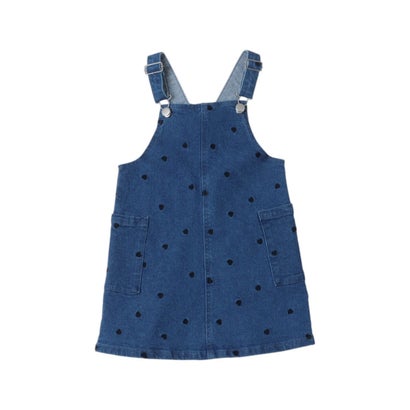 プティマイン petit main 刺繍サロペスカート （ブルー）