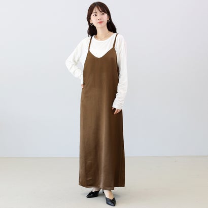 アレッタ ヴィータ Aletta vita サテンキャミワンピース （ブラウン）