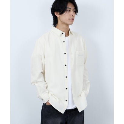 マックハウス Mac-House 無地フランネルシャツ （ブラック）