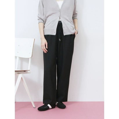 サマンサモスモス ブルー Samansa Mos2 blue ダブルウエストアソートイージーパンツ （ブラック）