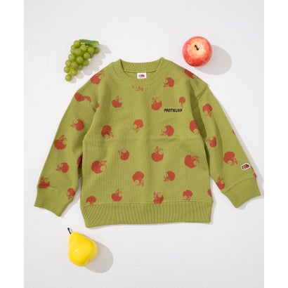 フルーツオブザルーム FRUIT OF THE LOOM 【FRUIT OF THE LOOM】総柄プリントスウェット / キッズ / スウェット / フルーツ総柄 / ユニセックス （グリーン杢）