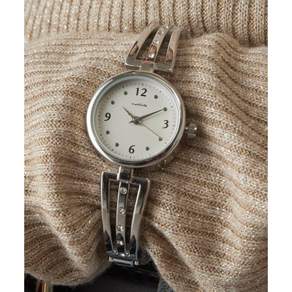 マガジンデモードシュシュ MAGASIN DE MODE Chou Chou ストーンバングルウォッチ GY097 FW （シルバー）