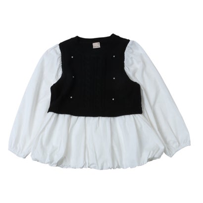 プティマイン petit main ベストドッキングチュニック （クロ）のサムネイル