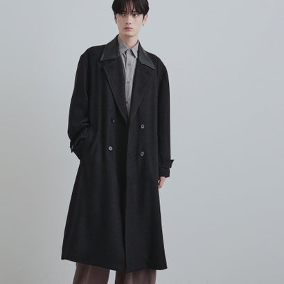 ティーケー タケオ キクチ tk.TAKEO KIKUCHI ツイードダブルオーバーコート （ブラック(019)）