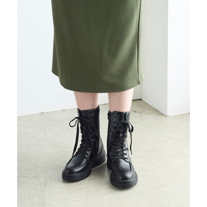 コカ COCA 厚底 レースアップショートブーツ （BL）