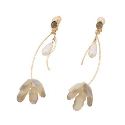 スリーフォータイム Three Four Time アセチフラワーイヤリング （グレー）(4)