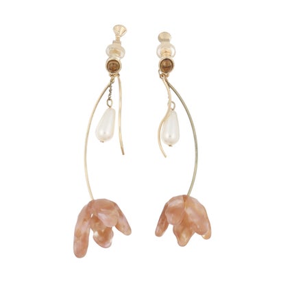 スリーフォータイム Three Four Time アセチフラワーイヤリング （ピンク）