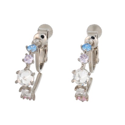 スリーフォータイム Three Four Time ビジュフープイヤリング （シルバー）