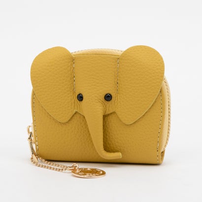 モーヴ mauve カードケース じゃばらタイプ ミニ財布 本革 じゃばらタイプ ゾウさんフェイス （イエロー）