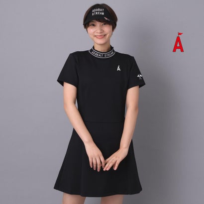アダバット ストリーム ADABAT STREAM スムースタッチAラインワンピース （ブラック(019)）