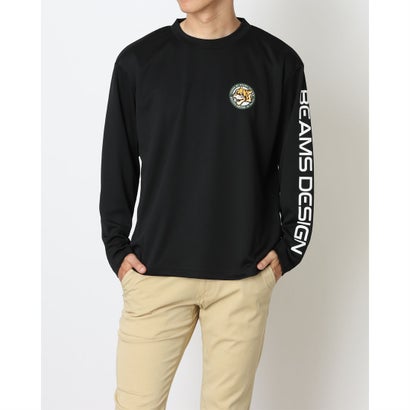 ティゴラバイビームスデザイン TIGORA by BEAMS DESIGN メンズ 長袖機能Tシャツ TRBTシャツ ドライメッシュ グラフィックロングTシャツ TRBM-9P1585TL （ブラック）