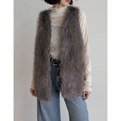 リエディ Re:EDIT フェイクファーベスト （モカ）