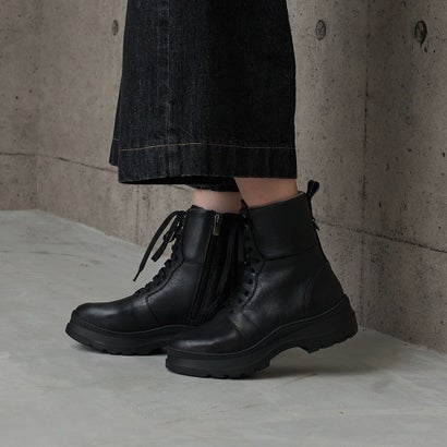 モード エ ジャコモ カリーノ MODE ET JACOMO carino【3E】 厚底レースアップブーツ （ブラック）