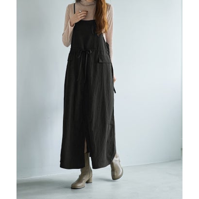 スタイルデリ STYLE DELI ソリッドジャンパースカート （ブラック）