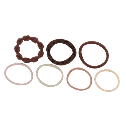 スリーフォータイム Three Four Time パイルMIXセットヘアゴム （ブラウン）