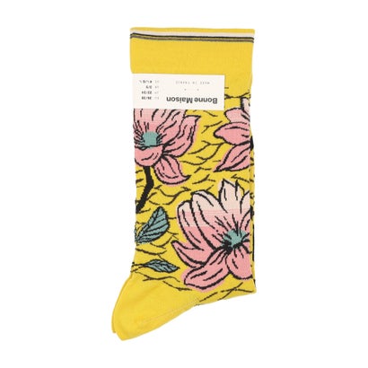 ボンヌメゾン Bonne Maison インドコットン ソックス （Fleurs Sulfure (CT201)）