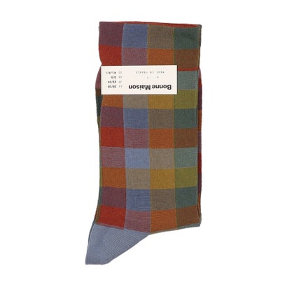 ボンヌメゾン Bonne Maison インドコットン ソックス （Oiseaux Lime(CU701)）