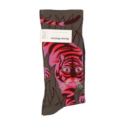 ボンヌメゾン Bonne Maison インドコットン ソックス （Tigre Kaki (TG101)）