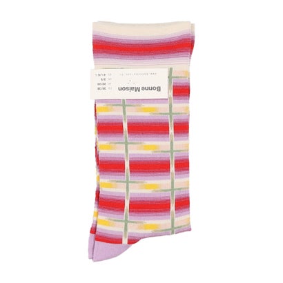 ボンヌメゾン Bonne Maison インドコットン ソックス （Ikat Multico (TG901)）