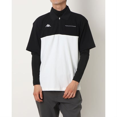 カッパ Kappa ハンソデポロシャツ （BK）