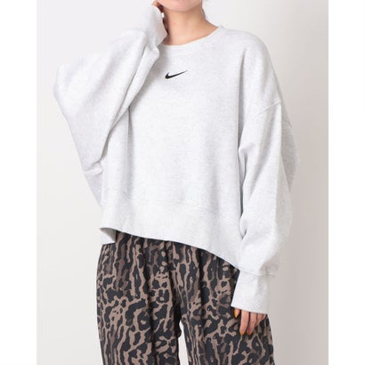 ナイキ NIKE レディース スウェットトレーナー ナイキ ウィメンズ NSW スタイル フリース L/S クルー OOS DQ5762051 （BIRCH HEATHER/BLACK）