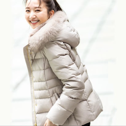 インディヴィ INDIVI 【名品／撥水／抗菌防臭】ショート丈 リサイクルダウンコート （ベージュ(052)）