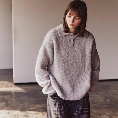 ティーケー タケオ キクチ tk.TAKEO KIKUCHI ブークレニットポロシャツ （ライトグレー(011)）