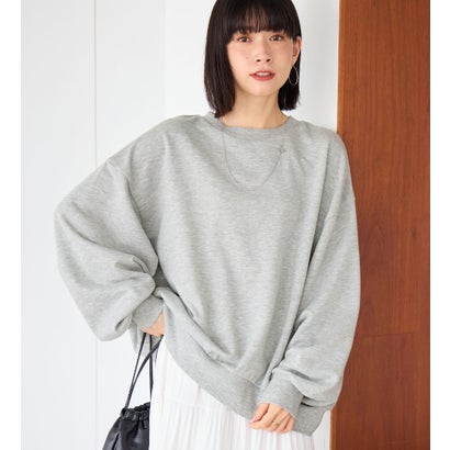 ヴィオラ エ ヴィオラ Viola e Viola ゆったり袖ボリューム裏毛スウェットトップス （杢グレー）