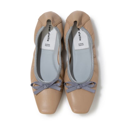 ラフオレッタ Lauf oletta 【レイン対応】ソフトシャーリングバレエ(LRH109) （BEIGE/C）