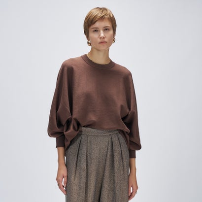 クロエンス cloenc 【手洗い可】ドルマンニットプルオーバー （ブラウン(043)）