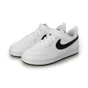 ナイキ NIKE キッズ スニーカー ベルクロ 面ファスナー コートボロー LOW リクラフト PS DV5457-104 (ホワイト×ブラック)