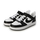 ナイキ NIKE キッズ スニーカー ベルクロ 面ファスナー コート ボロー LOW リクラフト PS DV5457-131 (ホワイト×ブラック)