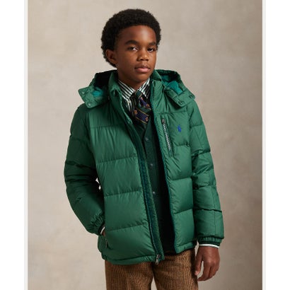 ポロ ラルフ ローレン POLO RALPH LAUREN (ボーイズ 8才〜20才)リップストップ ダウン フーデッド ジャケット (300グリーン)