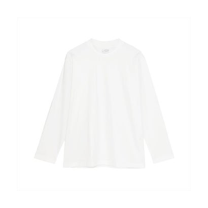 トーキョーシャツ TOKYO SHIRTS 【シャツ屋仕立てのTシャツ】 クルーネック Tシャツ 長袖 ビジネス オフィスカジュアル （ホワイト）