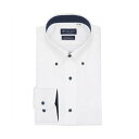 トーキョーシャツ TOKYO SHIRTS 【超形態安定・大きいサイズ】 ボタンダウン 長袖 形態安定 綿100% ワイシャツ (ホワイト)