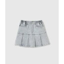 マックハウス Mac-House ブロックプリーツスカート (ブリーチ)