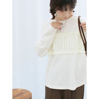 サマンサモスモス ブルー Samansa Mos2 blue ビスチェドッキングカットソー （キナリ）