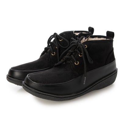 スクランブル Scramble レースアップボアショートブーツ （ブラック）