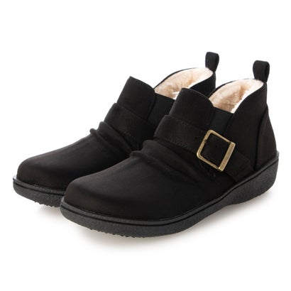 スクランブル Scramble ベルト付きボアショートブーツ （ブラック）