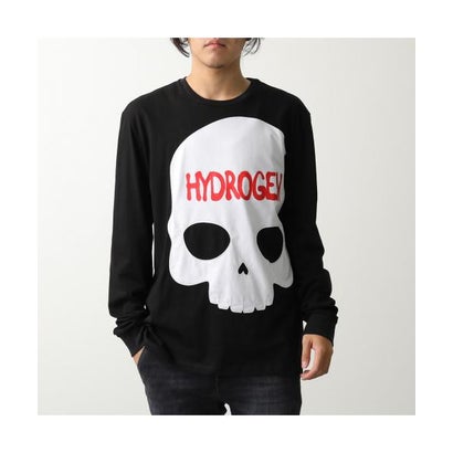 ハイドロゲン HYDROGEN HYDROGEN Tシャツ MU0003 長袖 カットソー ロゴT ドクロ （007/BLACK）