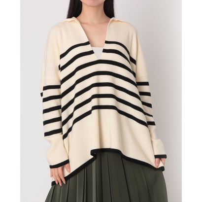 ファイン FINE スキッパーニットプルオーバー （オフ）