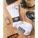 ディッキーズ Dickies クルーソックス 3P ロゴ刺繍底パイル 10494900/16416500 (ホワイト系その他2)
