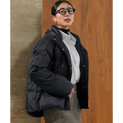 23区（大きいサイズ） 【見上愛さん着用/一部先行予約/洗える】シレータフタ コンパクト ダウンコート （ネイビー系）