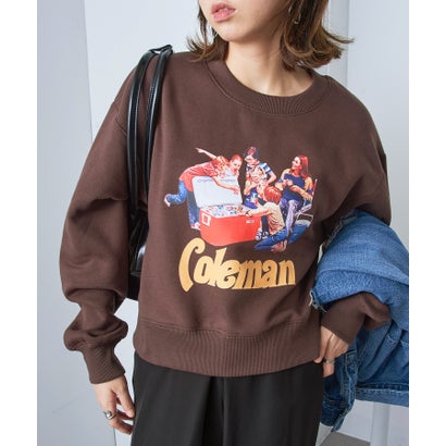 コールマン Coleman Vintage Cooler print ヴィンテージライクスウェット （ブラウン）