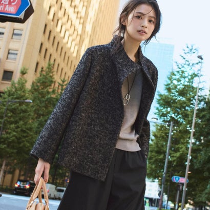 アンタイトル UNTITLED ミックスへリンボンコート （モカブラウン(442)）