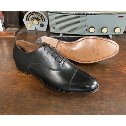 レザーソール 360°フルマッケイ製法 内羽根ストレートチップ（ブラック）AMBUR CHIP アンバー