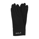 アニエスベー agnes b. 婦人 ジャージ手袋 スマホ対応 五本指 (ブラック)