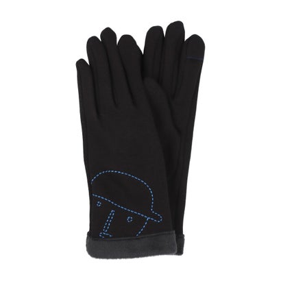 ピッコーネ アッチェッソーリ PICONE ACCESSORI 婦人 ジャージ手袋 スマホ対応 五本指 (ネイビー)