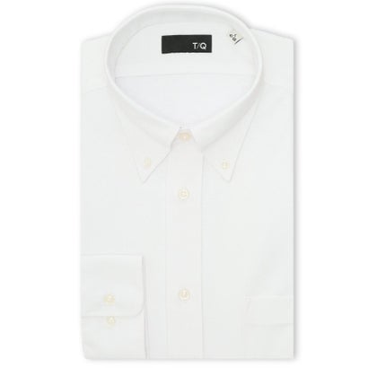 コンフォートコントロール NEWスタンダードフィット ボタンダウン長袖ニットシャツ （白）