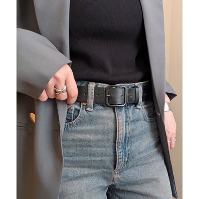 スタイロ styiro ブラックバックル合皮ベルト （ブラック）